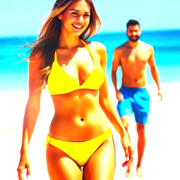 New KXG SWIM warmup bottoms | yellow - Picture 3 of 4